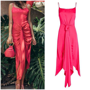 Cult Gaia Natasha High-Low Pink Midi Dress NWOT!